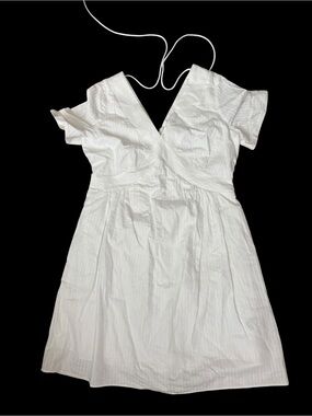 Banana Republic Factory - NWT -White Mini Dress w/Zipper and Tie - Size XS -
